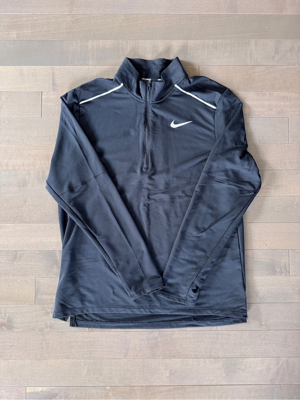 Nike Men's Dri Fit Black Quarter-Zip RunningTraining Top